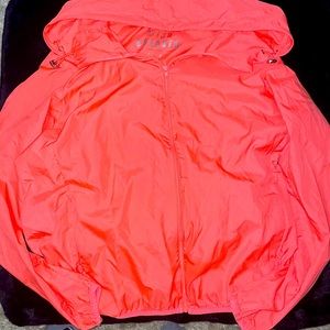 Wind Breaker Love Tree Neon Coral Large zip pockets